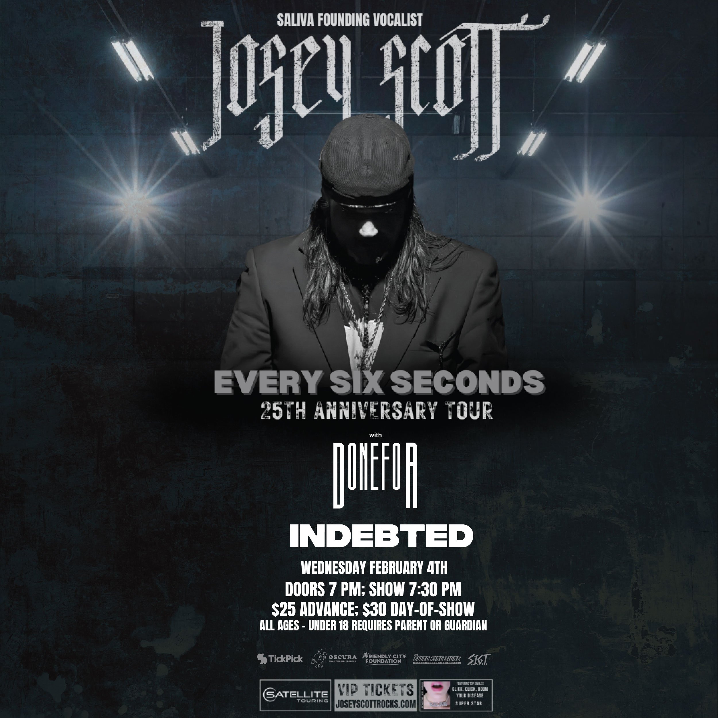 Josey Scott (of Saliva) "Every Six Seconds" 25th Anniversary Tour