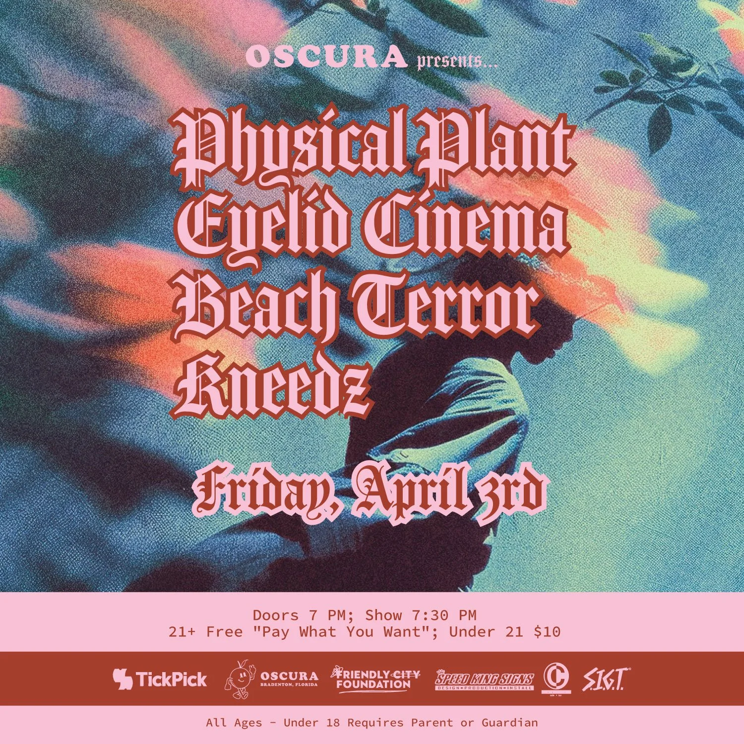 Physical Plant w/ Eyelid Cinema, Beach Terror, Kneedz
