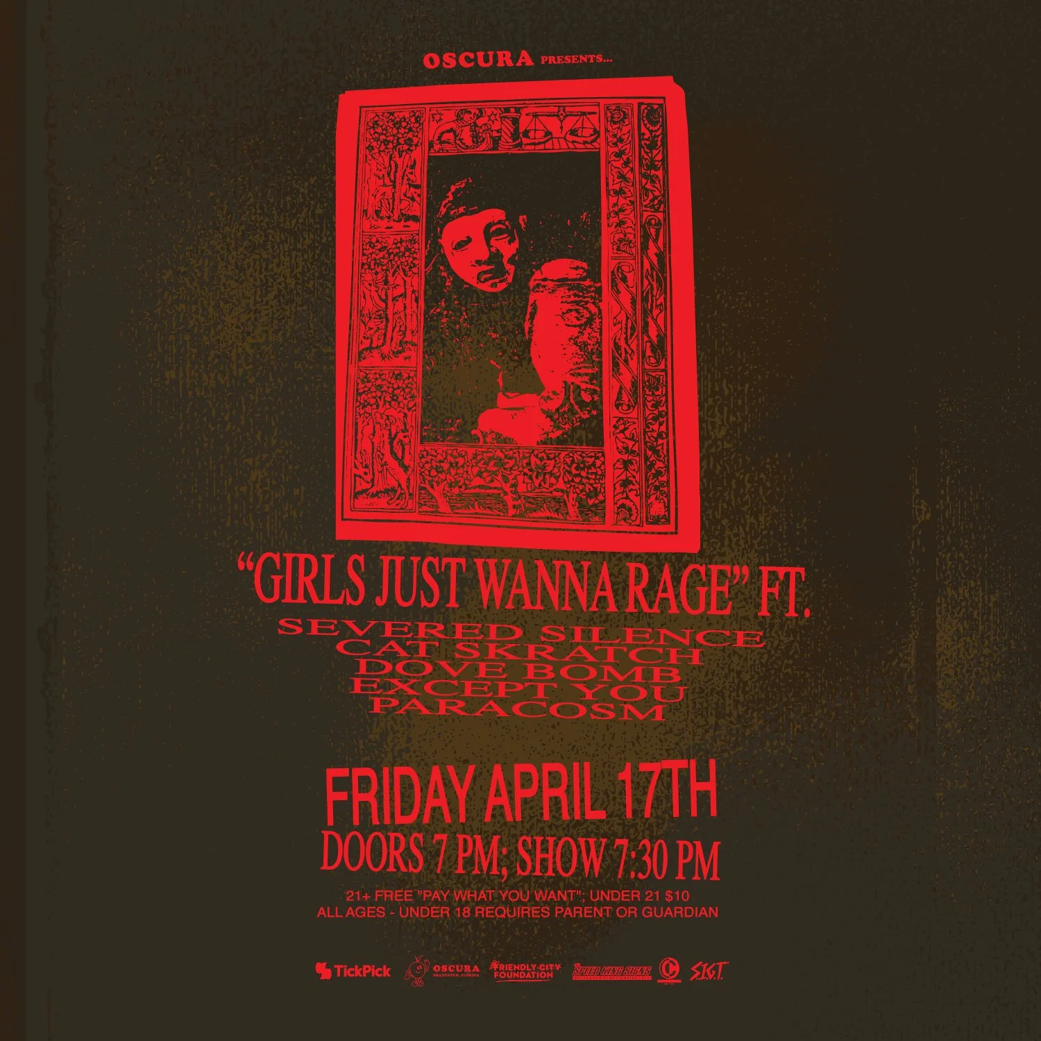 Severed Silence w/ Cat Skratch, Dove Bomb, Except You, Paracosm