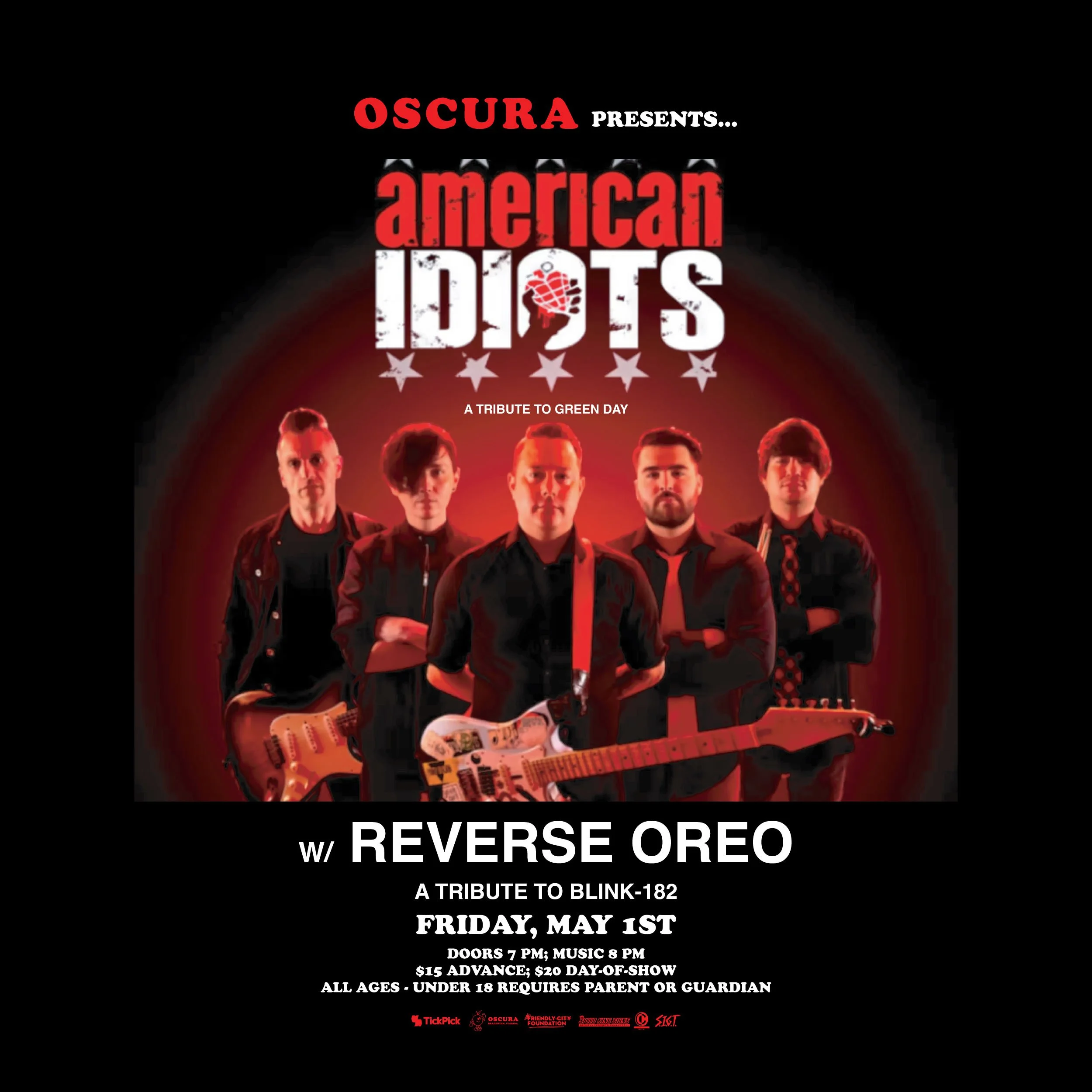 The American Idiots - A Tribute to Green Day w/ Reverse Oreo as blink-182