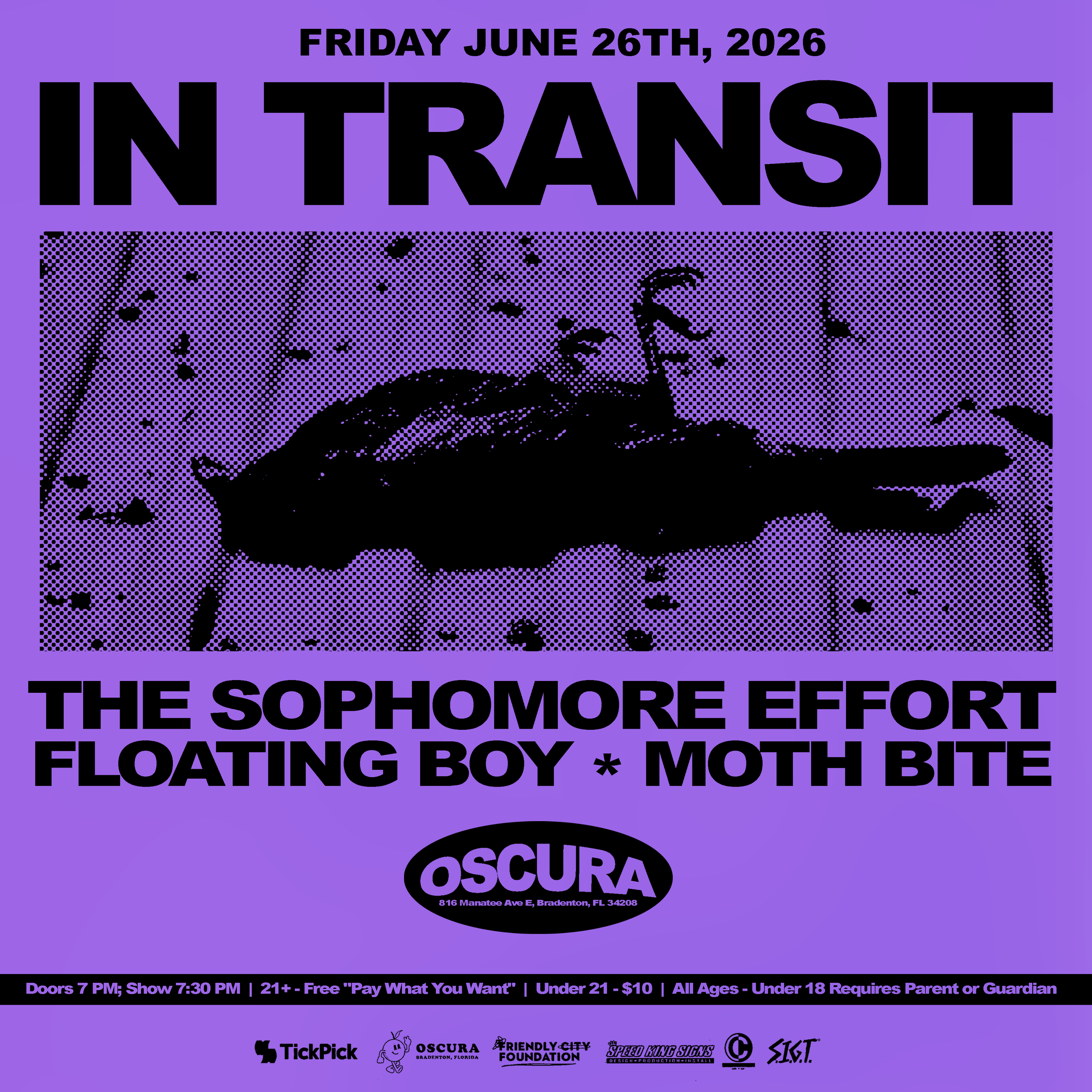 In Transit w/ The Sophomore Effort, Floating Boy, Moth Bite