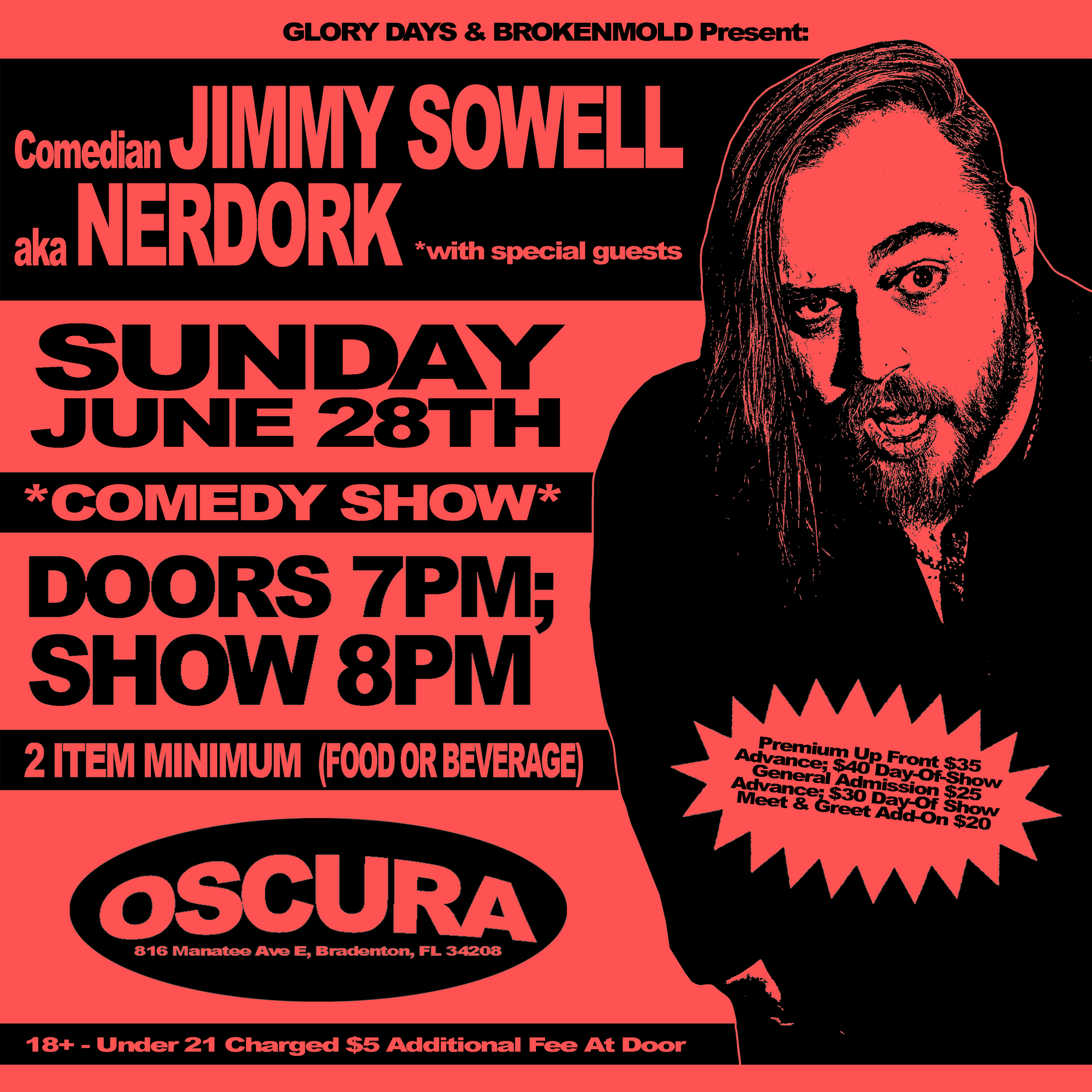 Comedian - Jimmy Sowell aka "NERDORK"