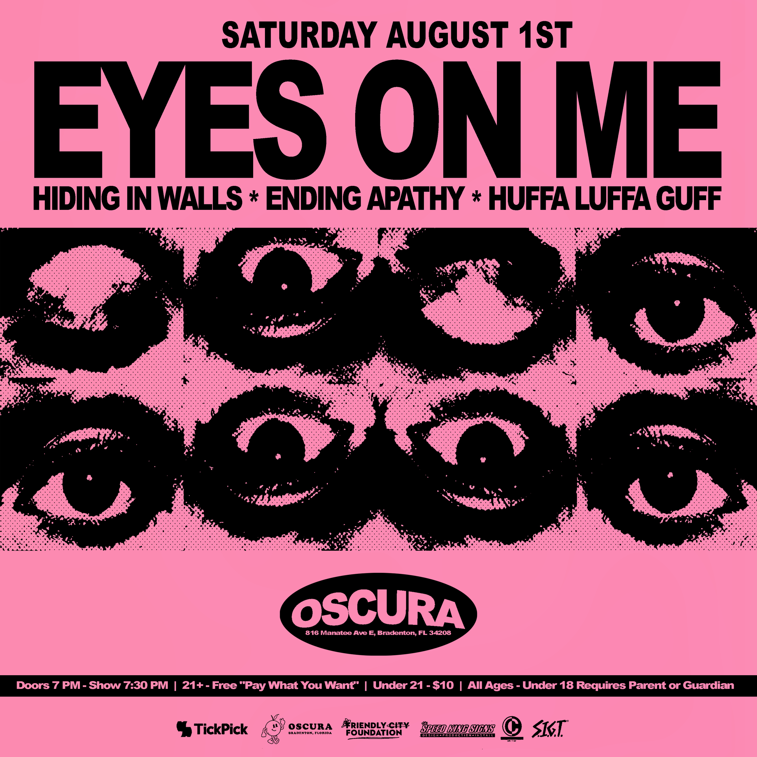 Eyes On Me w/ Hiding In Walls, Ending Apathy, Huff Luffa Guff