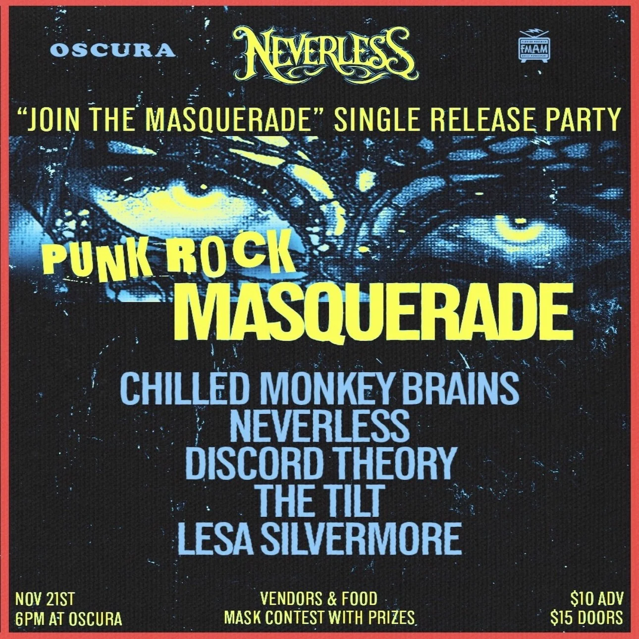 Punk Rock Masquerade w/ Chilled Monkey Brains, Neverless, &amp; More