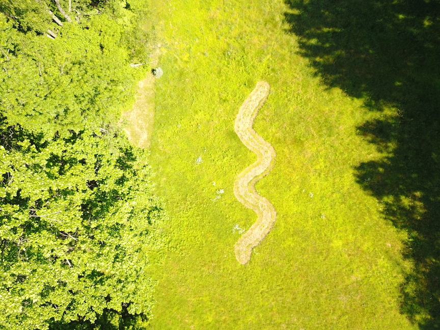   Snake , land drawing, 2017, Drone view (photo: Eric Dyer) 