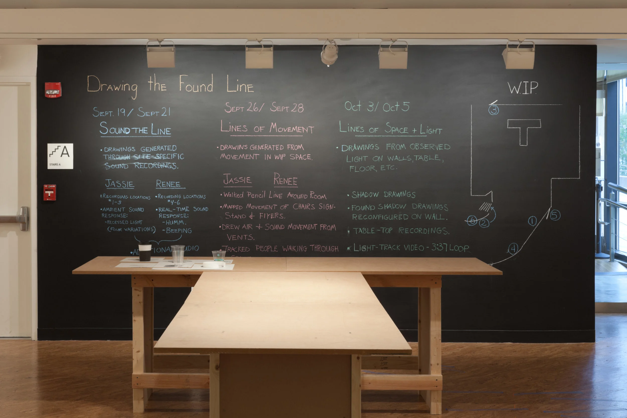   Drawing the Found Line , installation view, 2012 