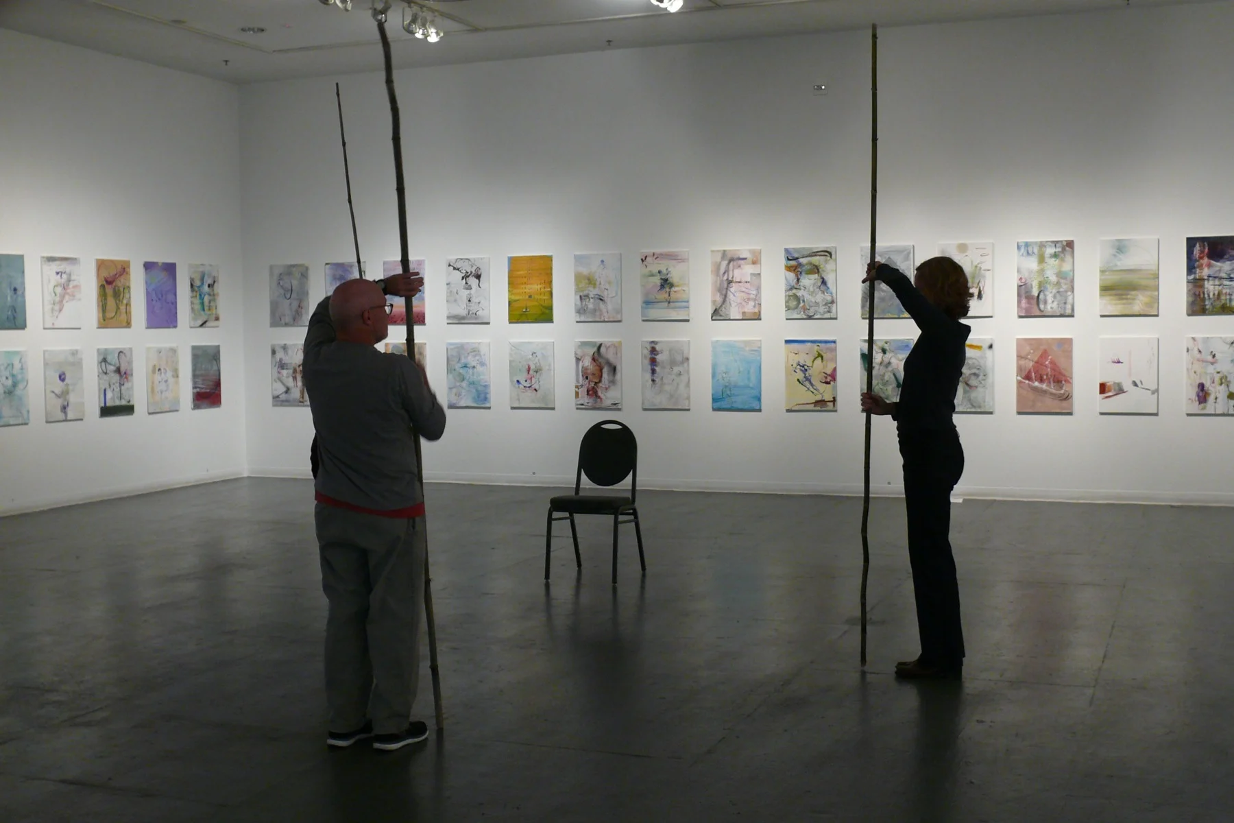   Verb &amp; Sound Drawings, 2014 , Participants collaborated and enacted each others drawings. Drawing tools included audio recorders with a discussion around directional lines of sound sent out into space through voice and objects. Audio record of 