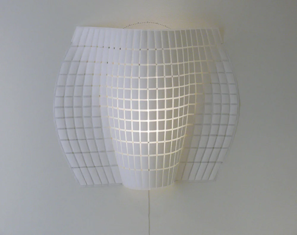 Hidden Globe , 2008, paper, vellum and graphite, 49 x 57 x 16"