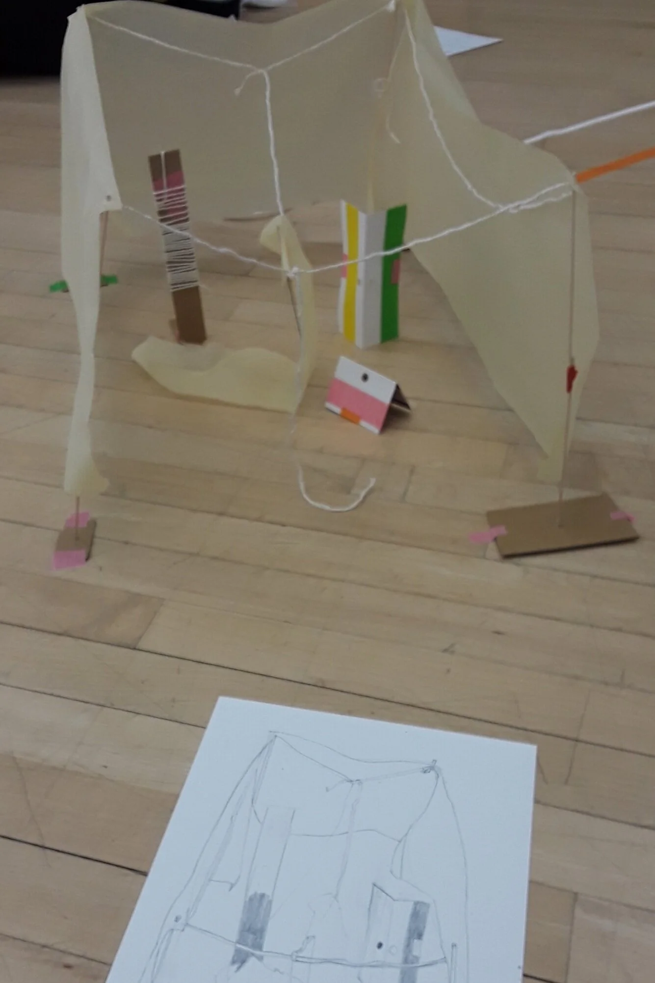 In progress drawing from workshop Draw the Floor, Draw the Page , 02/21-24/2019.
