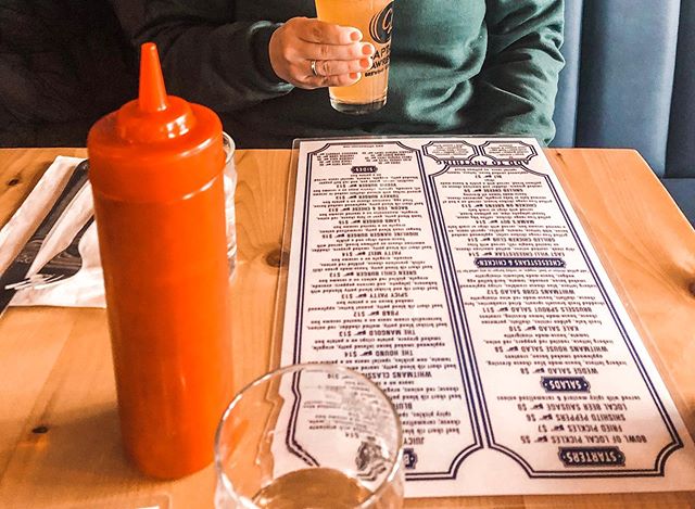 Cold beer while perusing the menu? Yes please!