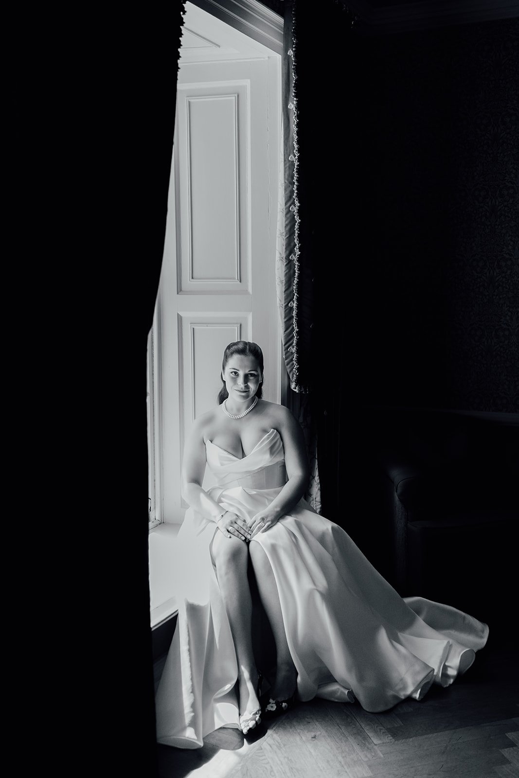 Bride in the manor house at Castlemartyr Resort