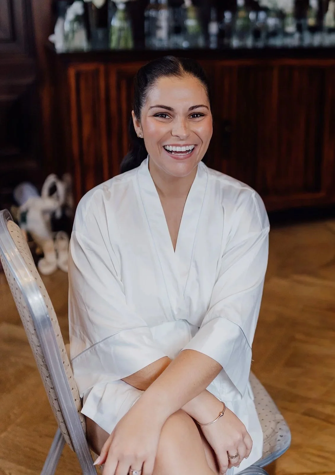 Bride getting ready in the Manor House at Castlemartyr Resort, Cork