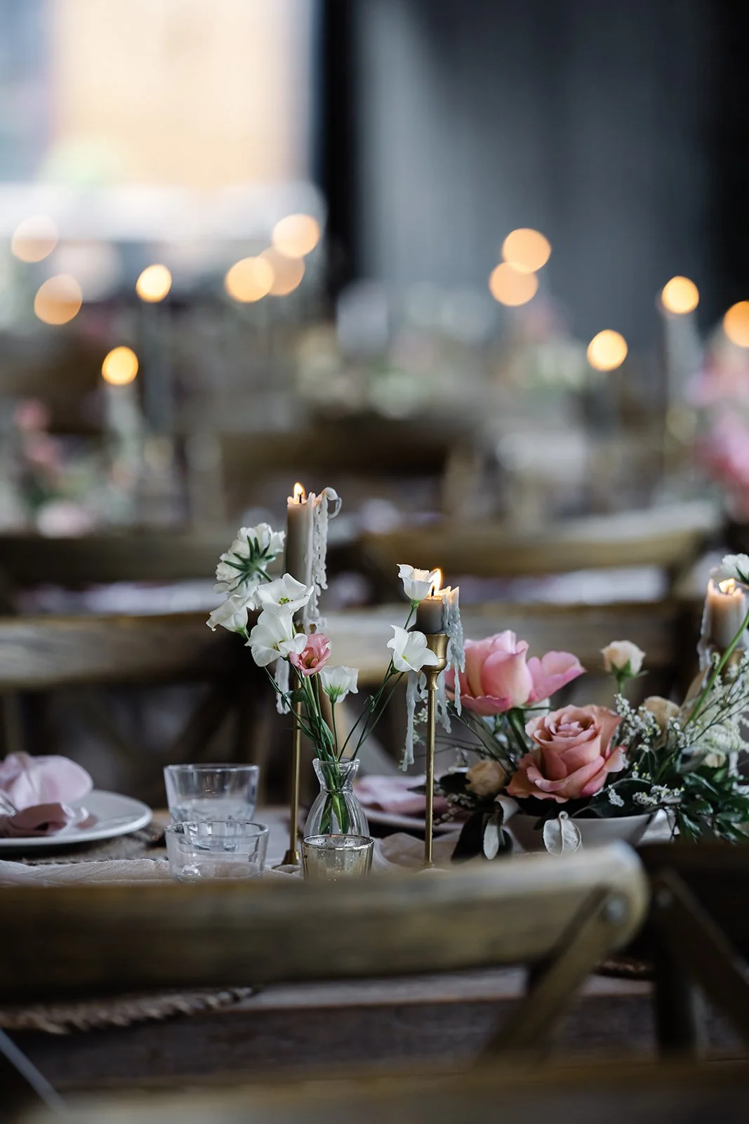 Candles On A Table For A Wedding