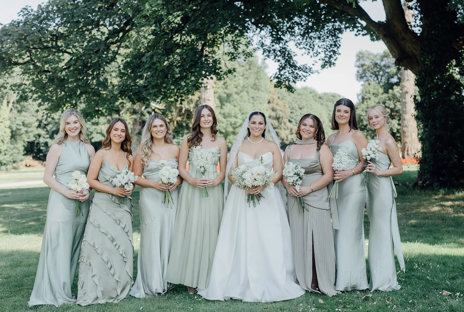 Destination wedding bride with her bridesmaids at Castlemartyr Resort Cork Ireland