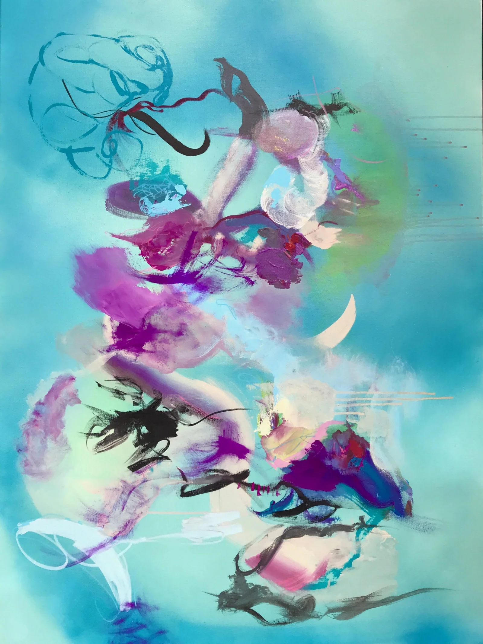 Agave, Mixed Media on Canvas 36x48 in.