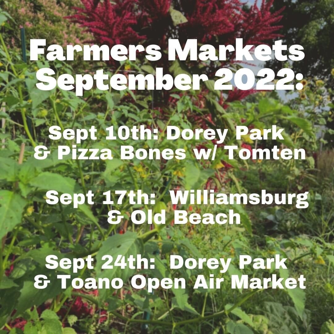 September sched! See it? Like it. Come out, buy local.