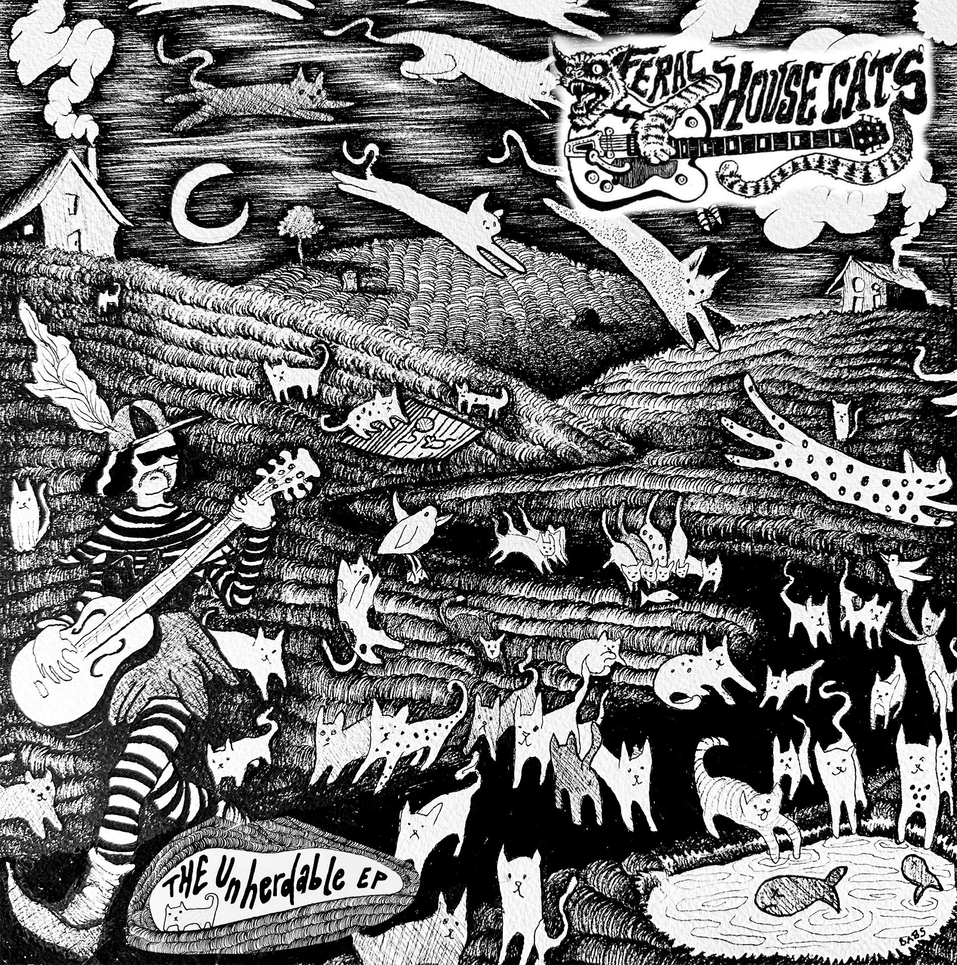  Feral Housecats Album cover  Columbus, OH 2023 