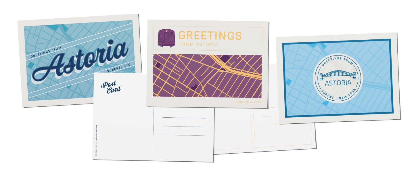 Astoria, Queens, map postcards