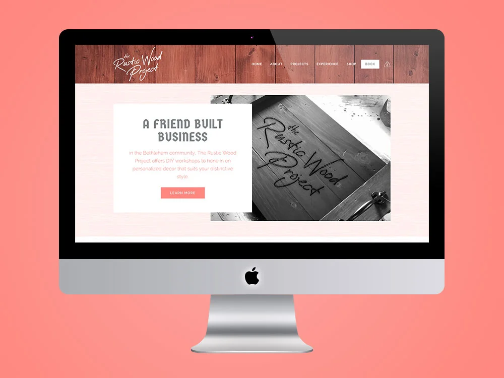 Web design for woodworking studio