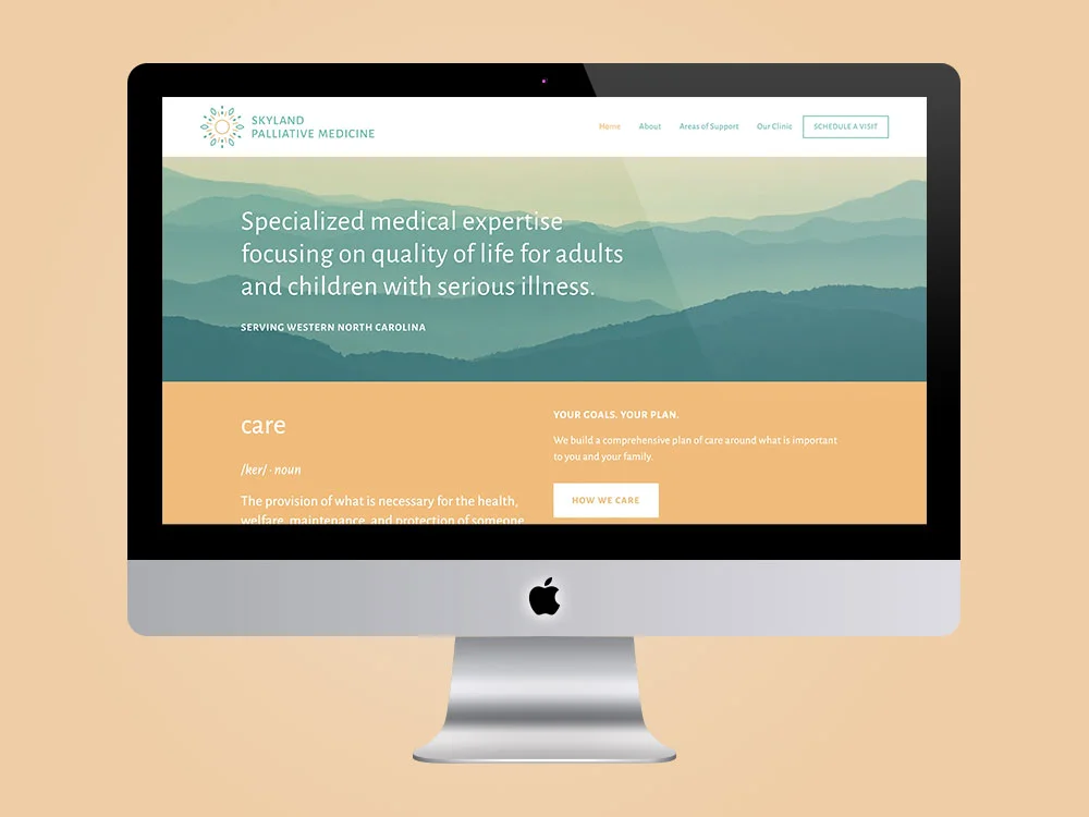 Website design for palliative care doctor in WNC