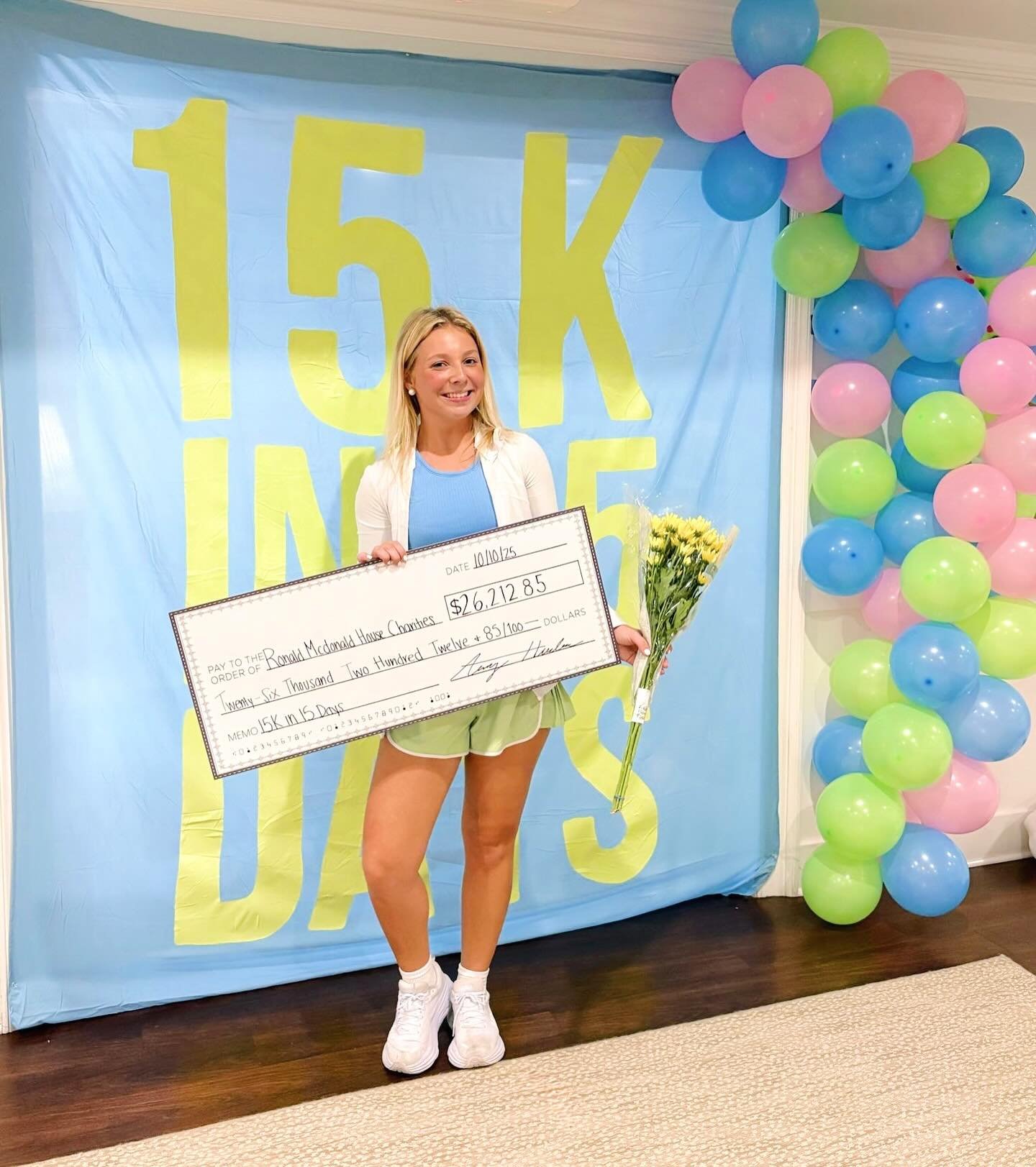 15K IN 15 DAYS!!!!
Over the past 15 days Epsilon Pi set a goal to raise $15,000 towards RMHC. By hosting different events each day, we were able to raise over $26k for our philanthropy!!! Violets to @averyehudson for all the hard work she&rsquo;s put