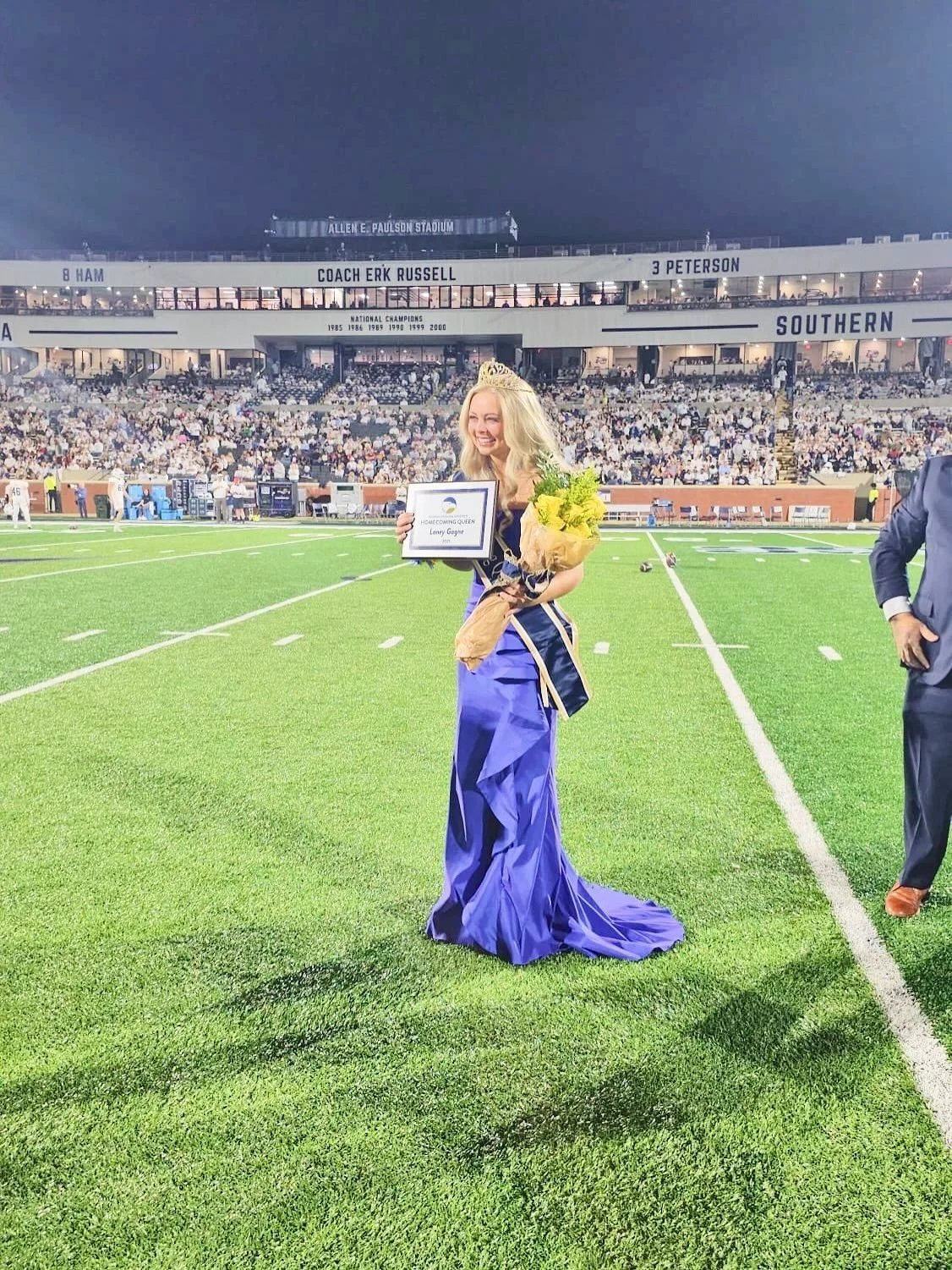 OUR LANEY IS QUEEN!!!! 

Congratulations to Laney Gagne for being crowned the 2025 Georgia Southern Homecoming Queen! 👑 Your love for everyone around you shines so bright &amp; we are so proud to have supported you throughout homecoming week. You ar