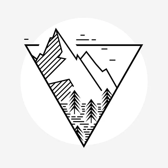 Simple thoughts today #blackandwhite #monochromatic #trees #lines #mountains #peaks #lineart #canmore #thinksimple #inspiredbynature #spaces #trysomethingnew