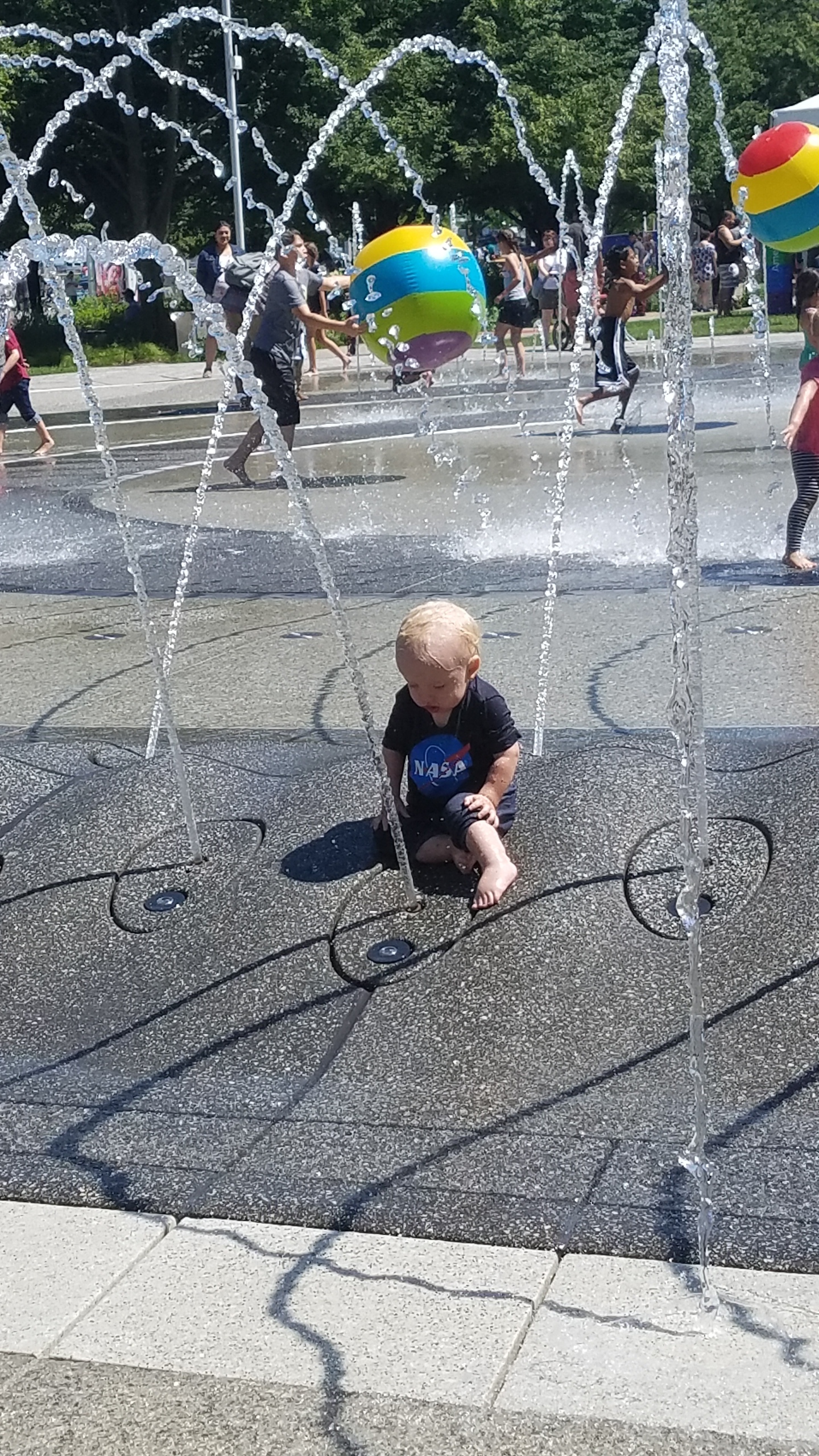 The fountains at Navy Pier