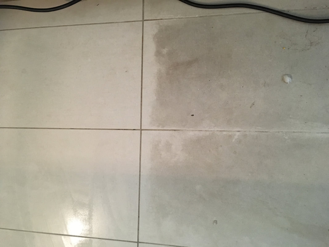 TILES BEFORE & AFTER STEAM CLEANING