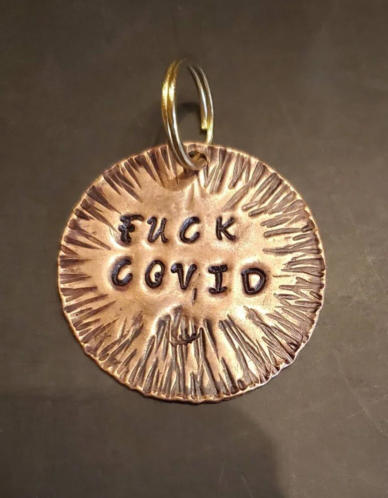 "Fuck Covid" key charm or pendant