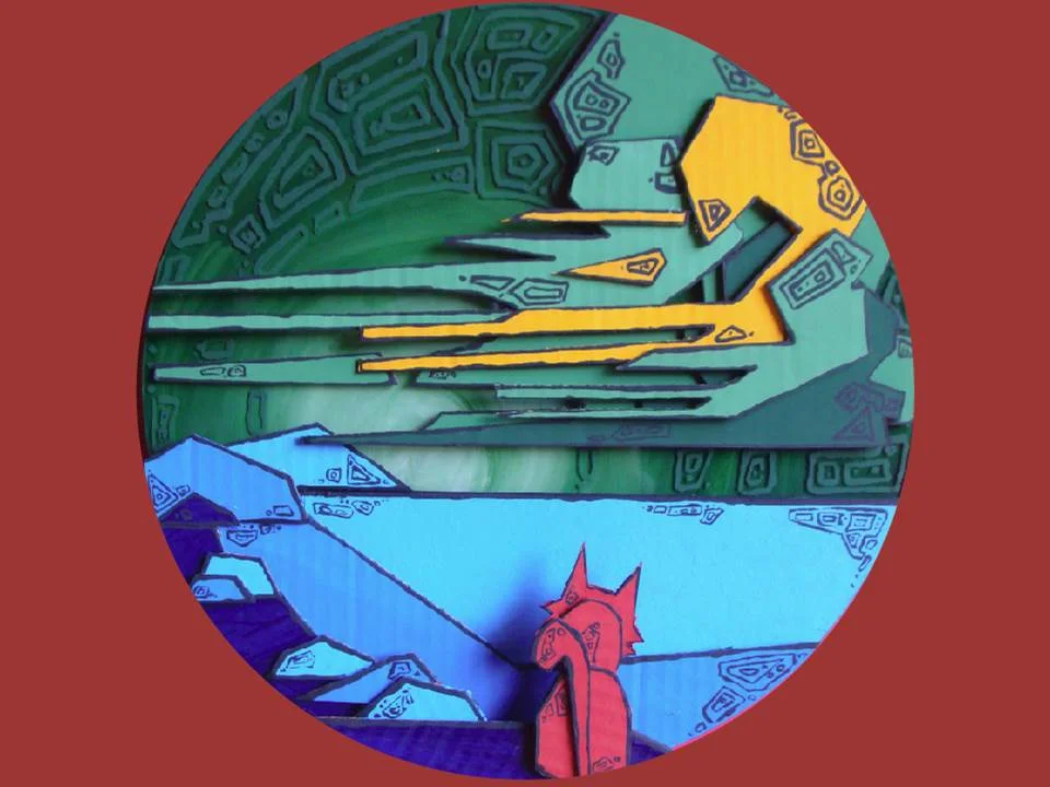  Only one significant structure remains in the plain—a fall of rocks from the framework bloom called flattop rock. On top of flattop burns a longflame and above the longflame is an eye. These eyes are random open-connection points between my world an