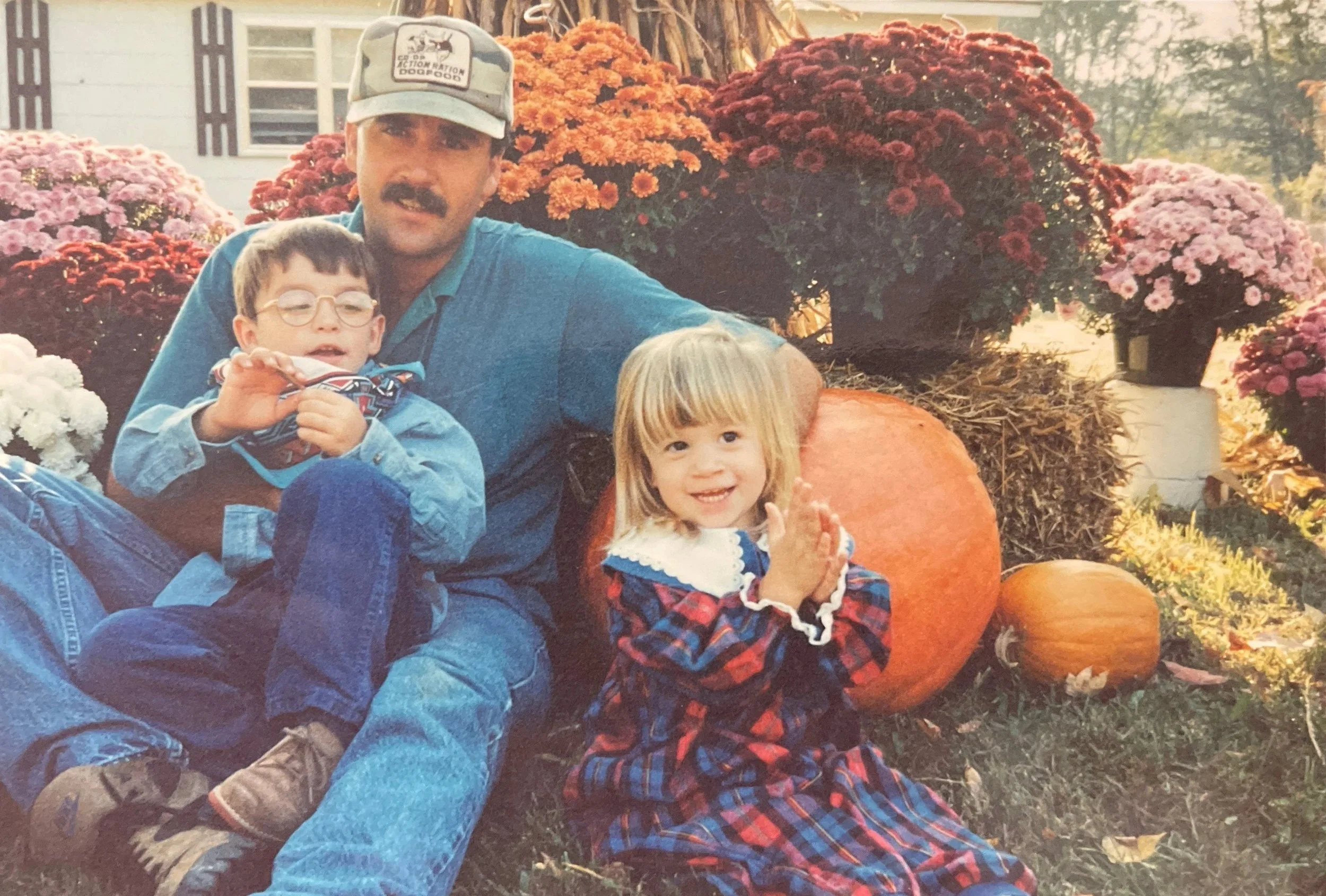 Mr. James with children (c. 1995)