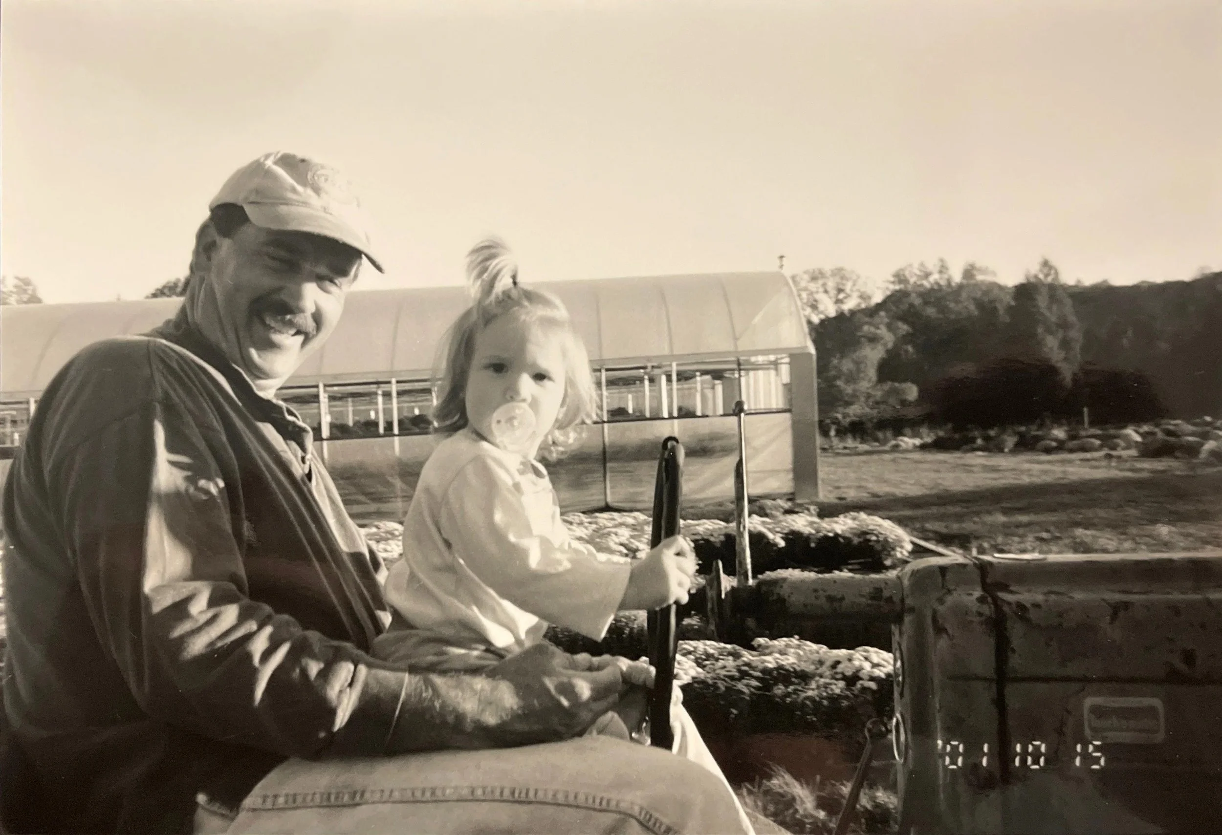 Mr. James with youngest daughter (15 October 2001)