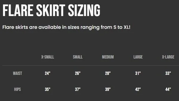 Flare Skirt Size Chart.jfif