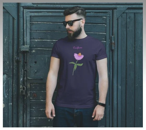 Cornflower Unisex Tshirt (Navy).jpg