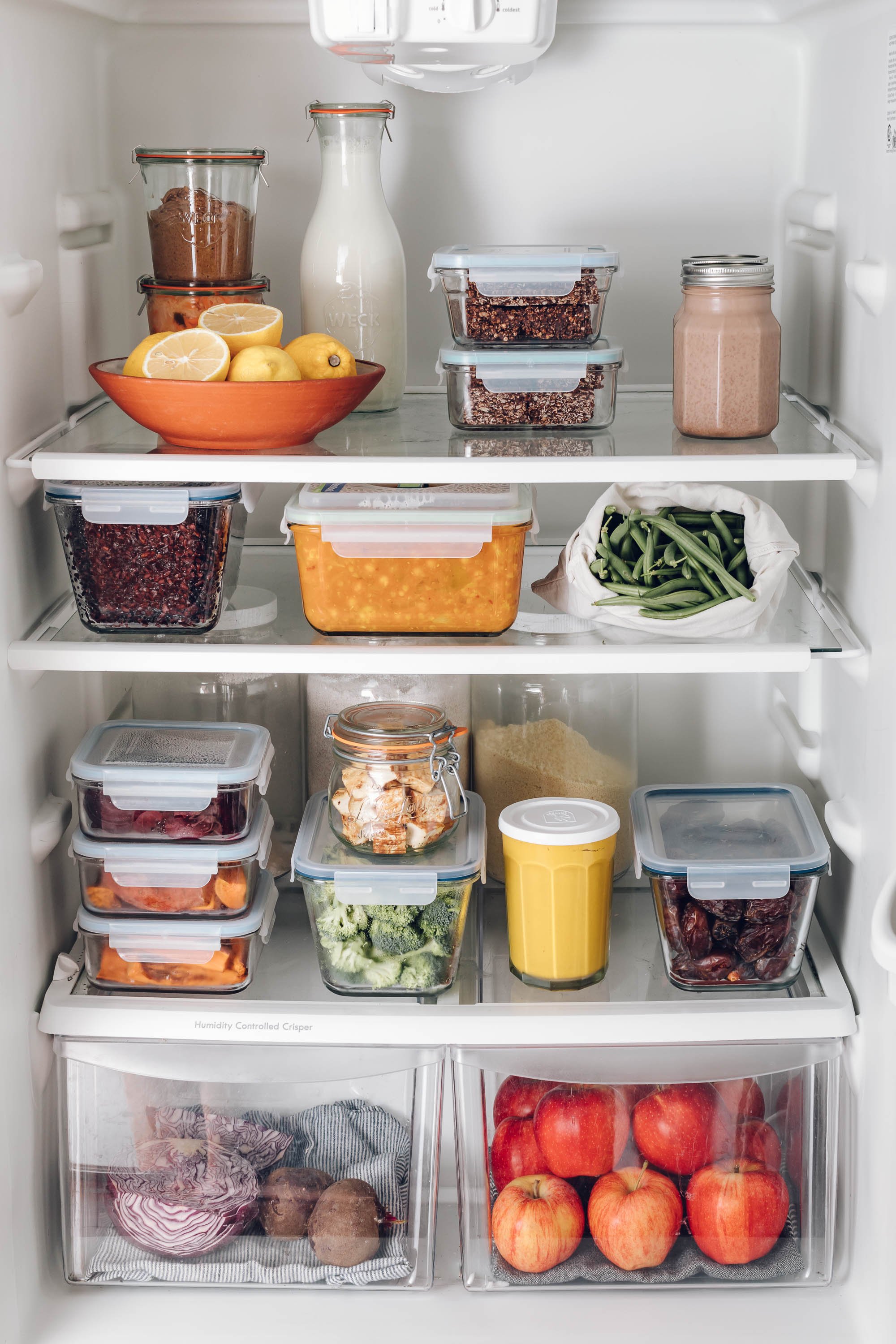 Refrigerator Snack Drawer Prep