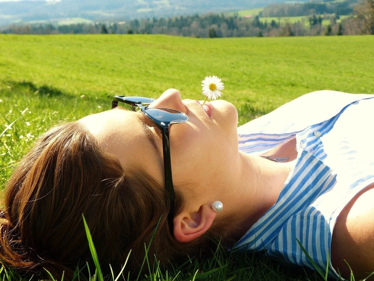 Woman Laying in the Sun