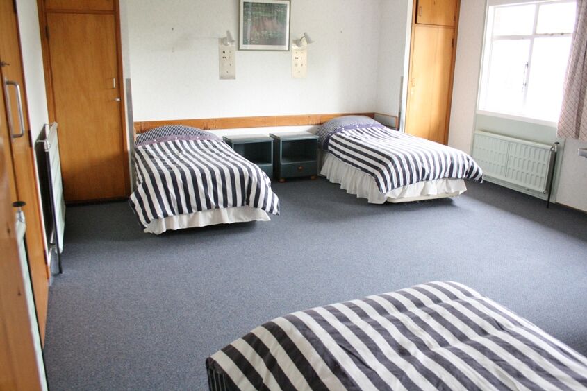 4 Single beds in Quad Room