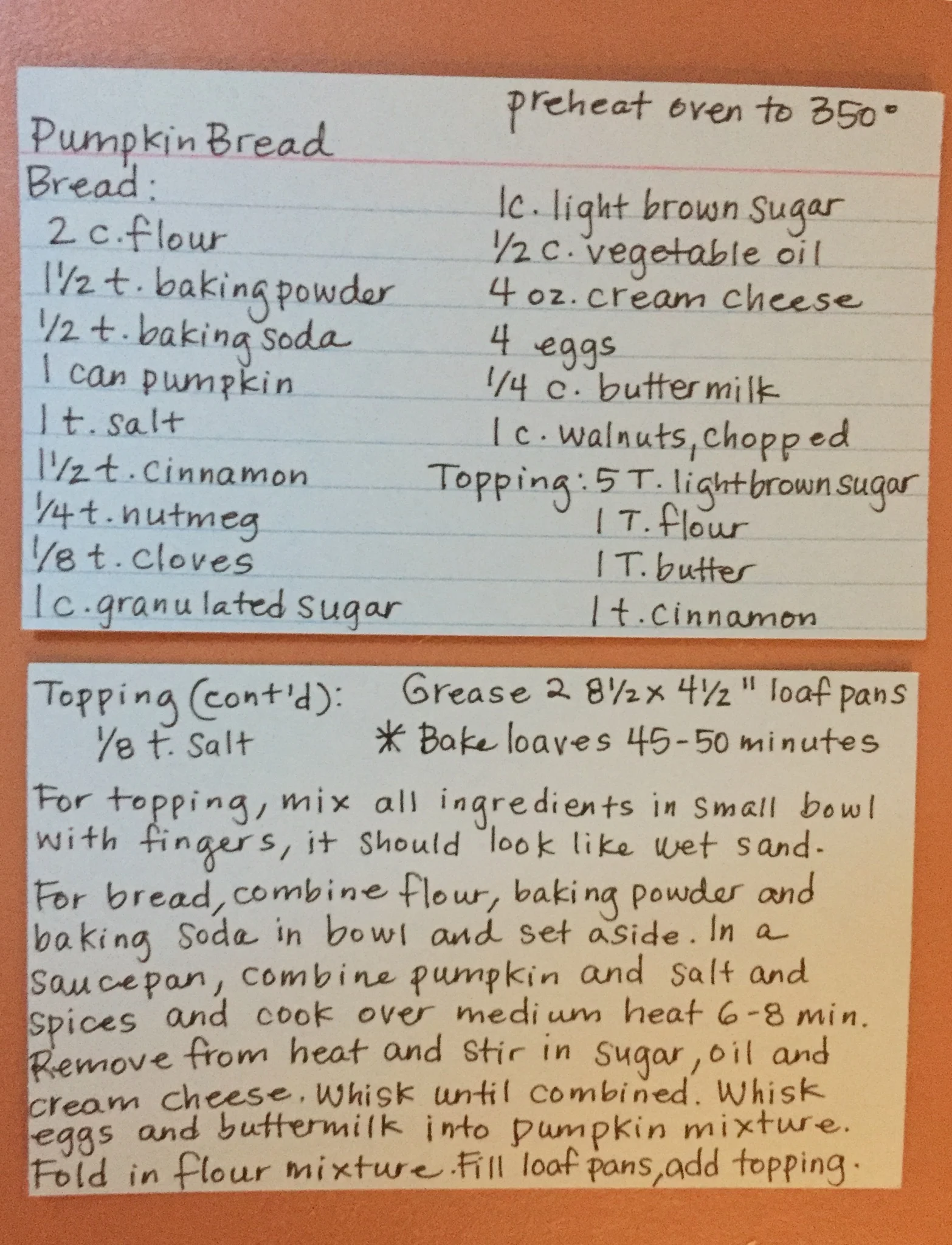 Project Pumpkin Bread