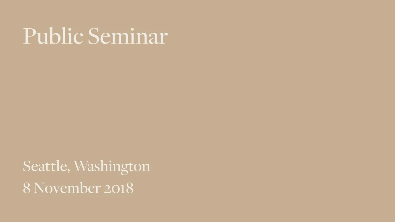 Public Seminar - 8 November 2018