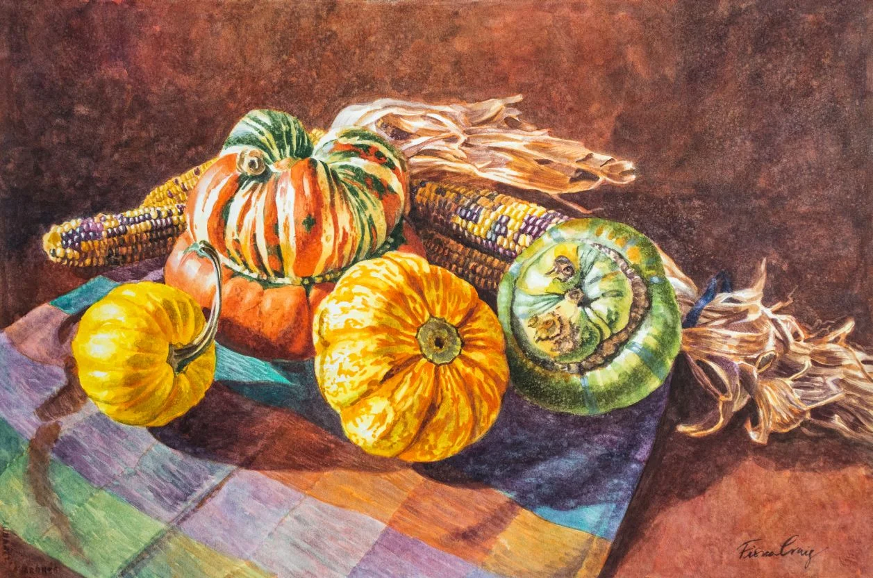 Squashes and Rainbow Corn