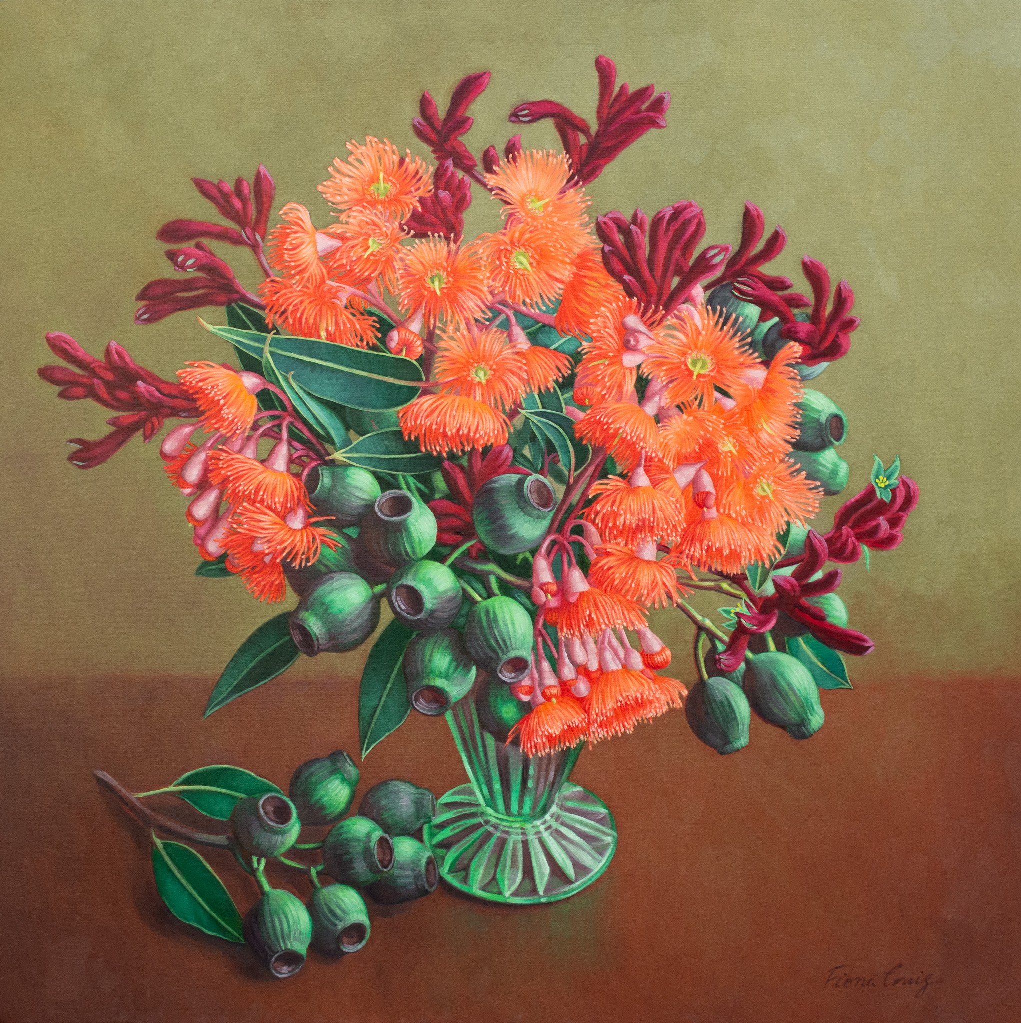 Orange Flowering Gum, Still Life