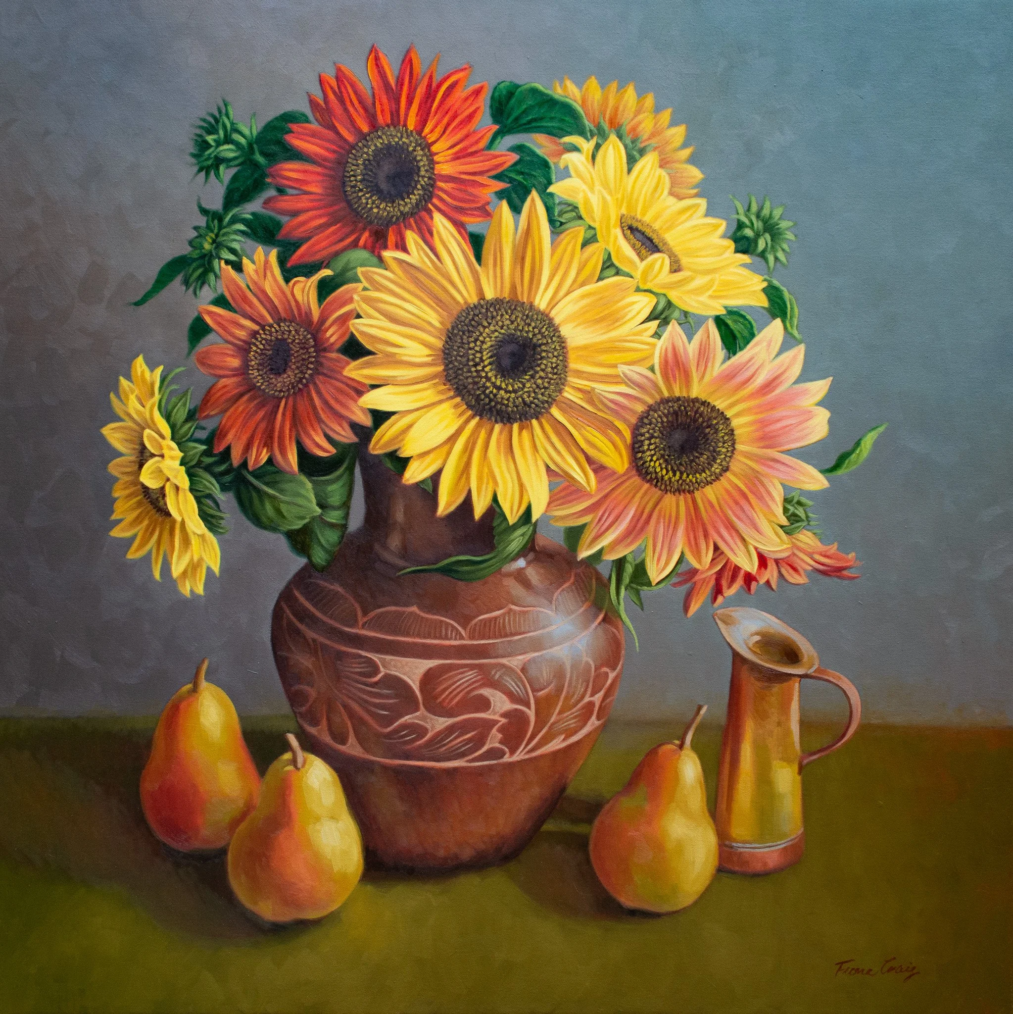 Sunflowers-and-Pears-oils-small-img-91x91cm-F-Craig-2025.jpg