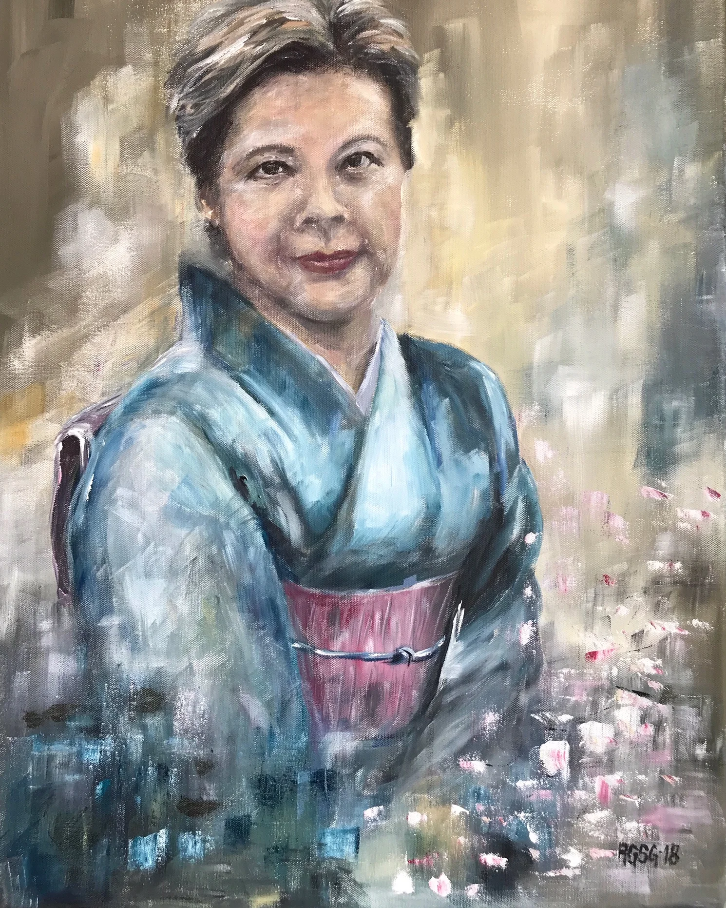 Josephine in Japan, acrylic on canvas 50x70.JPG