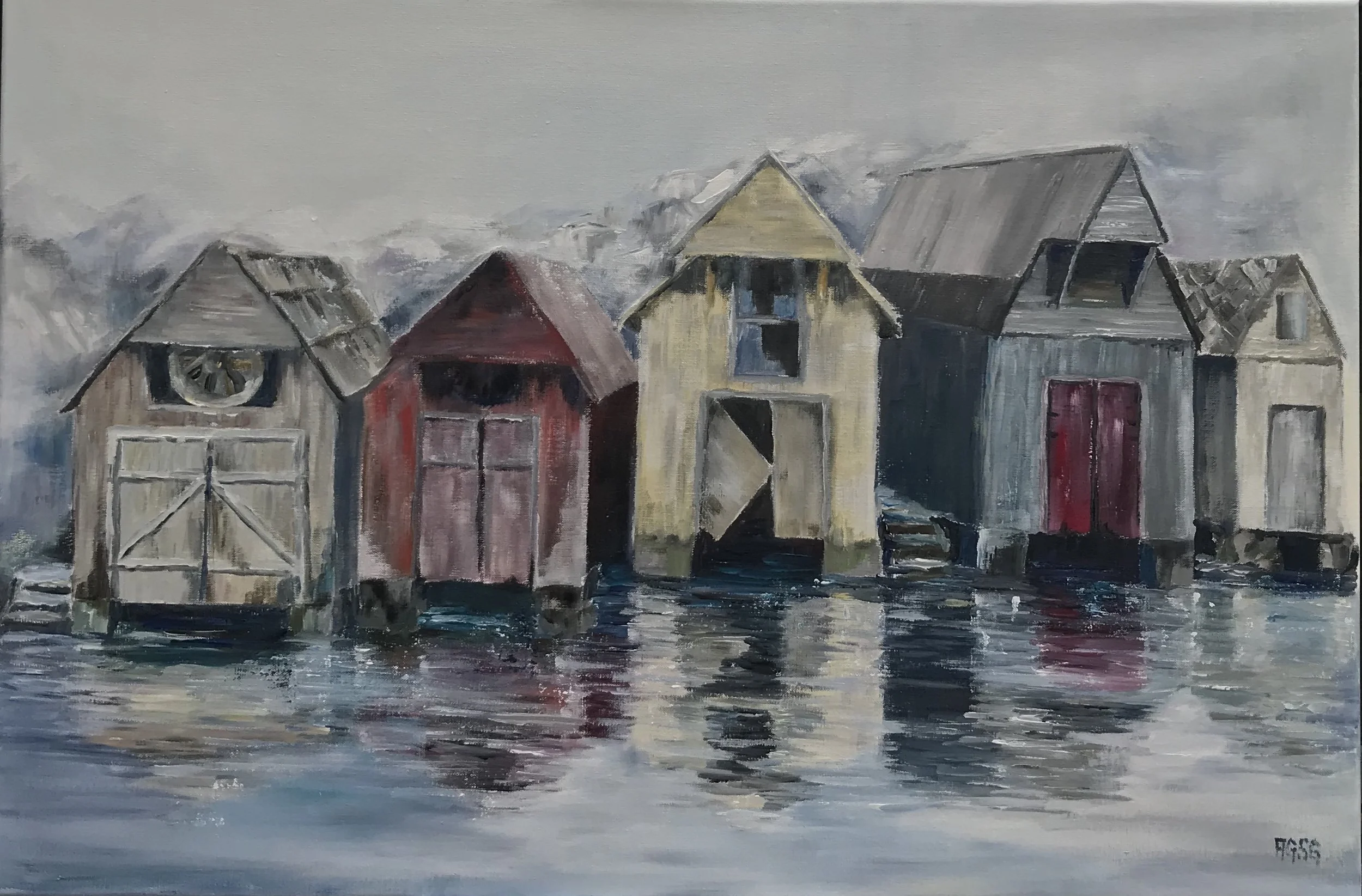 Boathouse at mid summer