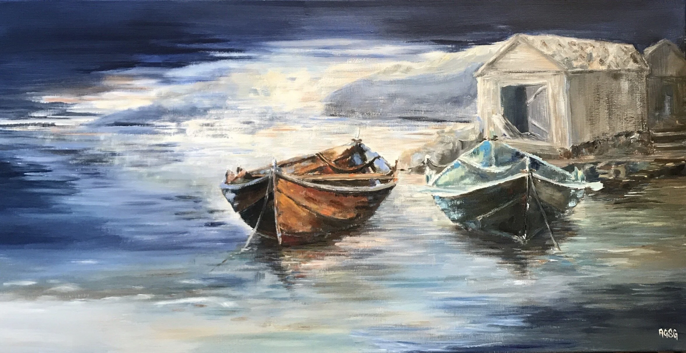 Almost Autumn, acrylic on canvas, 60x120 kr.9000,-.JPG