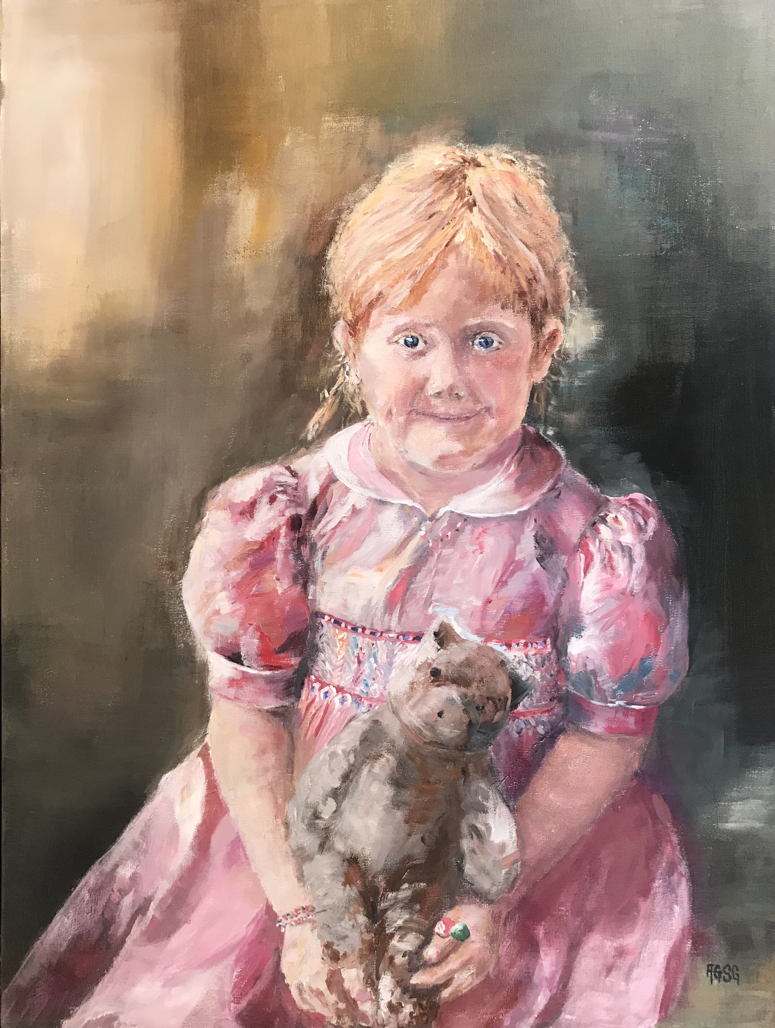 A girl and her Teddy bear