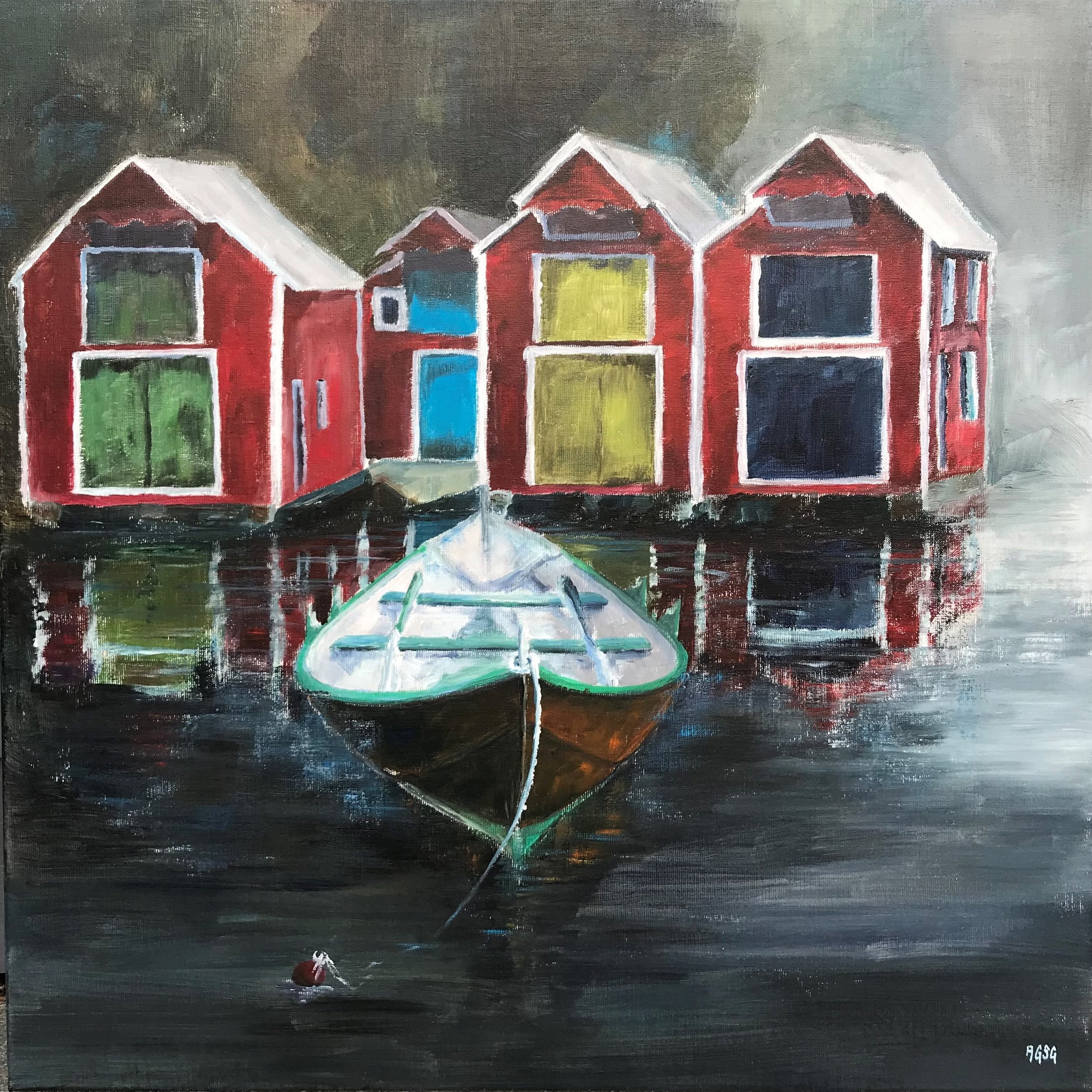 Colourful Boathouses