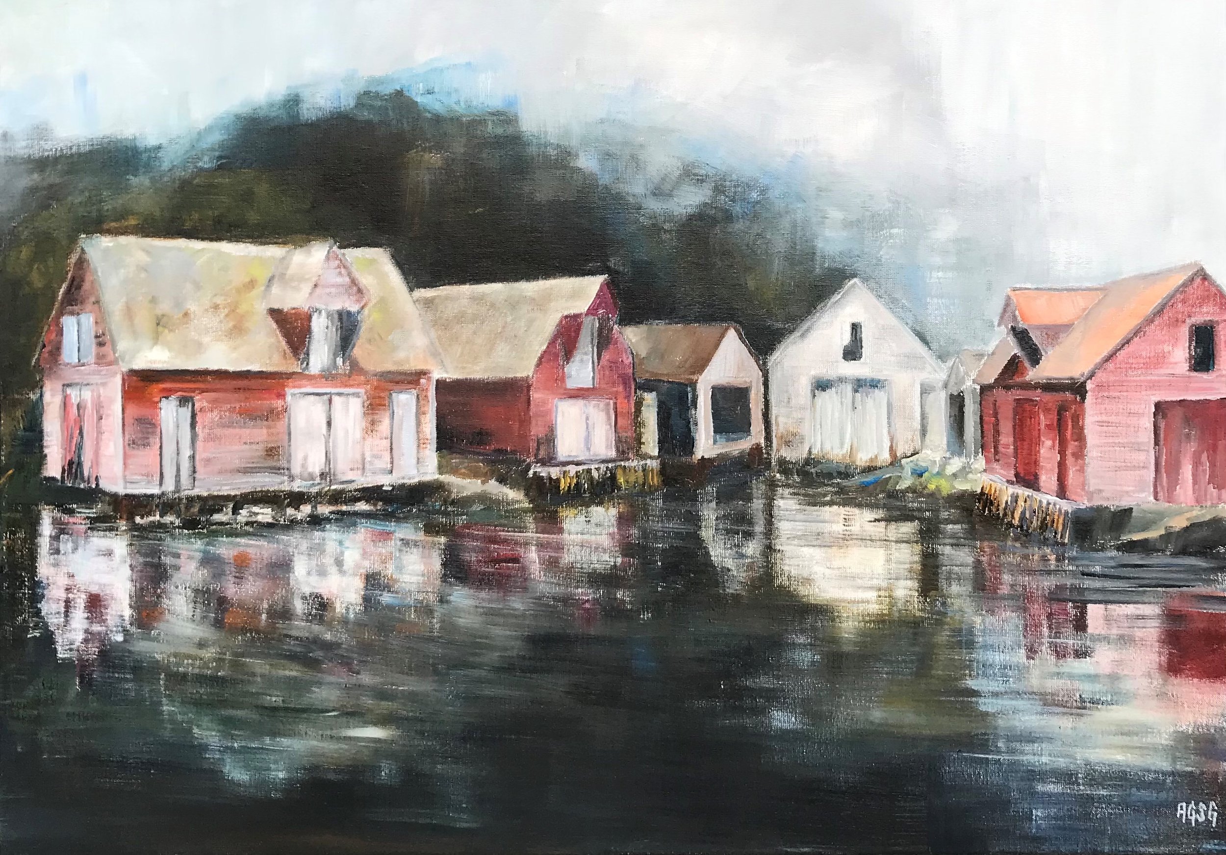 Old Boathouses at the Bay