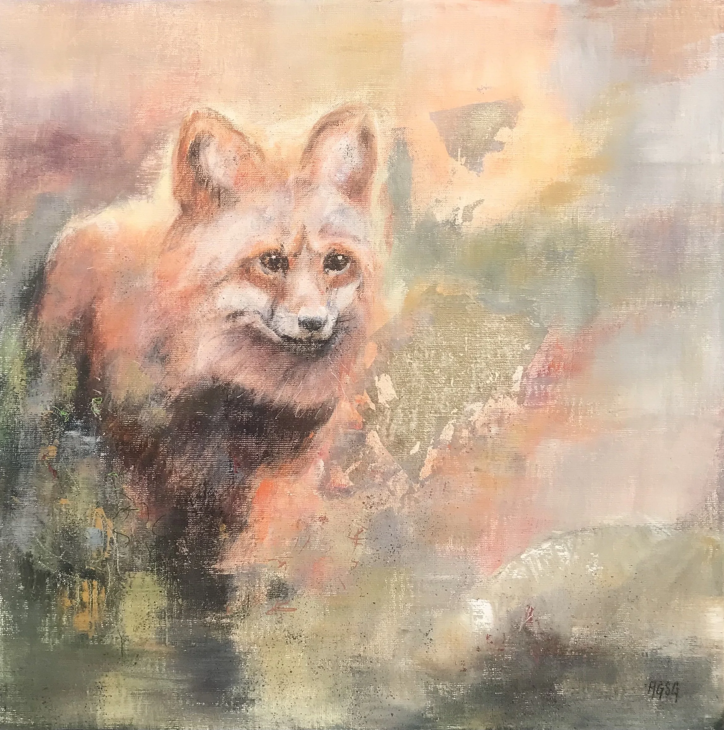 The Fox Watching, acrylic on canvas 50x50.jpg